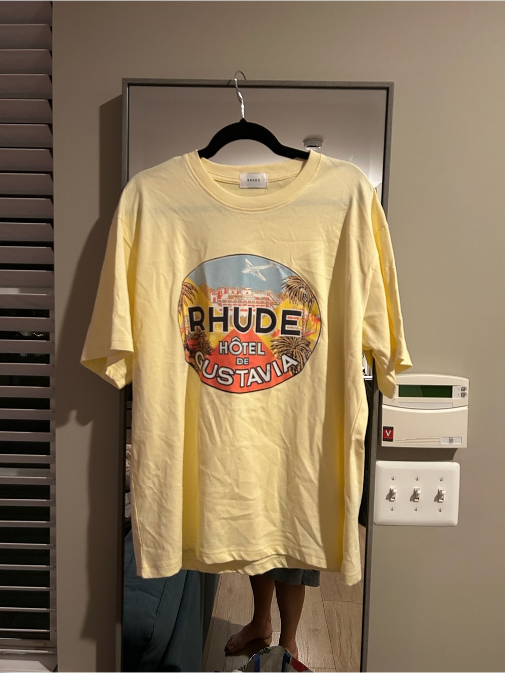 Rhude Yellow 'Hôtel de Gustavia' Graphic Tee